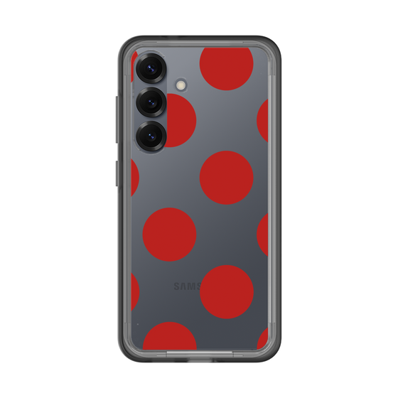 スリムプロテクションプレミアムケース［ シンプルドット - Red ］