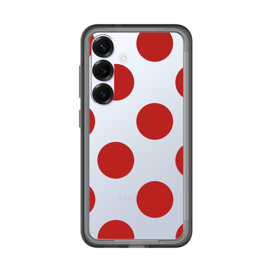 スリムプロテクションプレミアムケース［ シンプルドット - Red ］