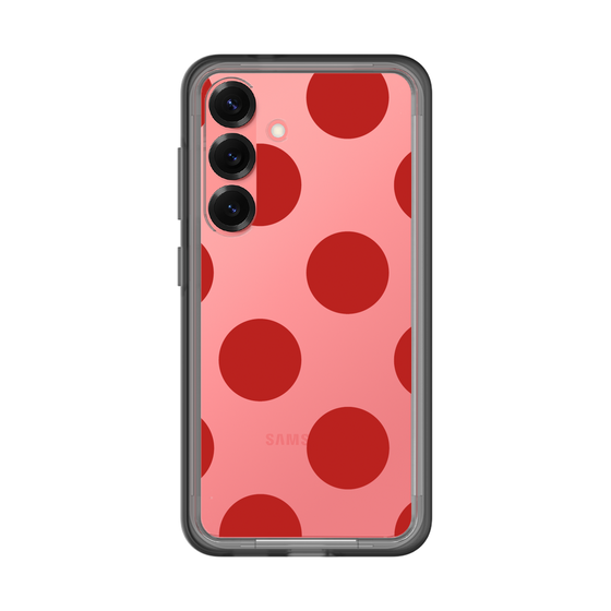 スリムプロテクションプレミアムケース［ シンプルドット - Red ］