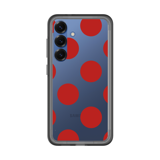 スリムプロテクションプレミアムケース［ シンプルドット - Red ］