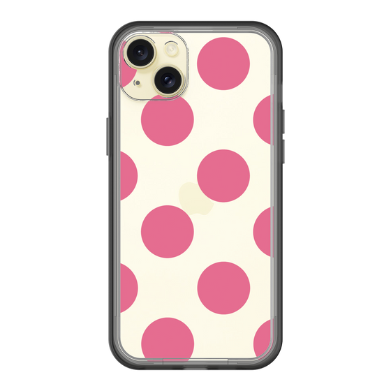 スリムプロテクションプレミアムケース［ シンプルドット - Pink ］