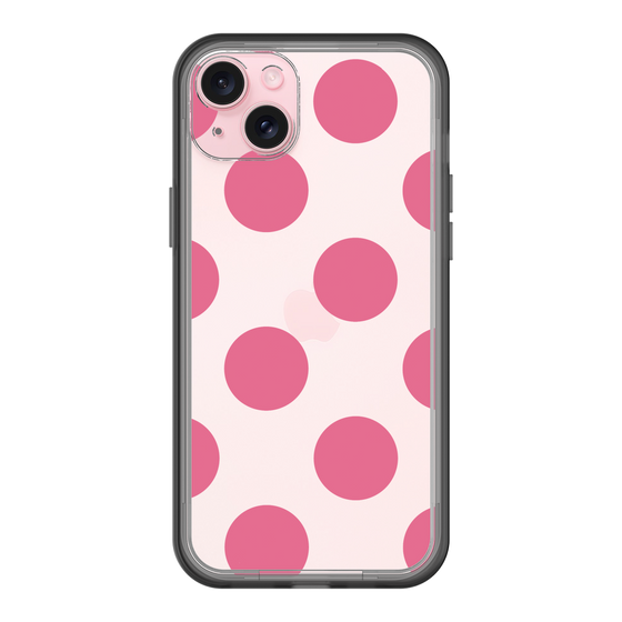 スリムプロテクションプレミアムケース［ シンプルドット - Pink ］