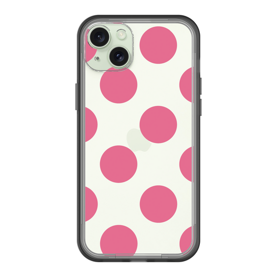 スリムプロテクションプレミアムケース［ シンプルドット - Pink ］