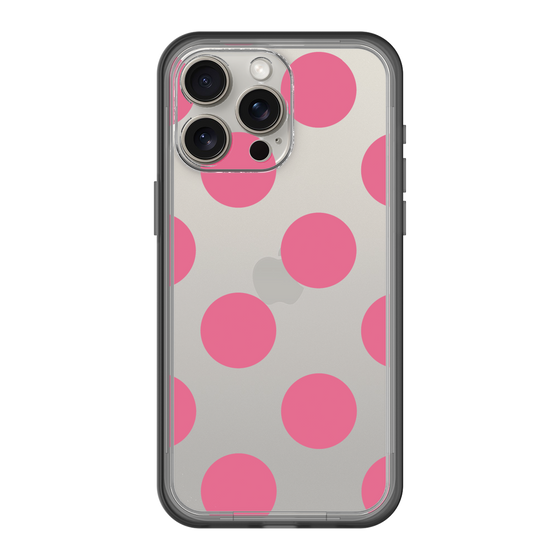 スリムプロテクションプレミアムケース［ シンプルドット - Pink ］