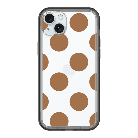 スリムプロテクションプレミアムケース［ シンプルドット - Brown ］