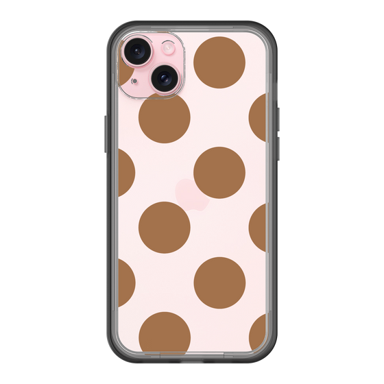スリムプロテクションプレミアムケース［ シンプルドット - Brown ］