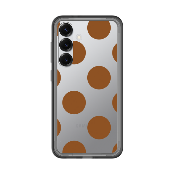 スリムプロテクションプレミアムケース［ シンプルドット - Brown ］