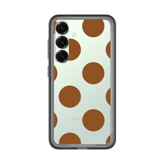 スリムプロテクションプレミアムケース［ シンプルドット - Brown ］