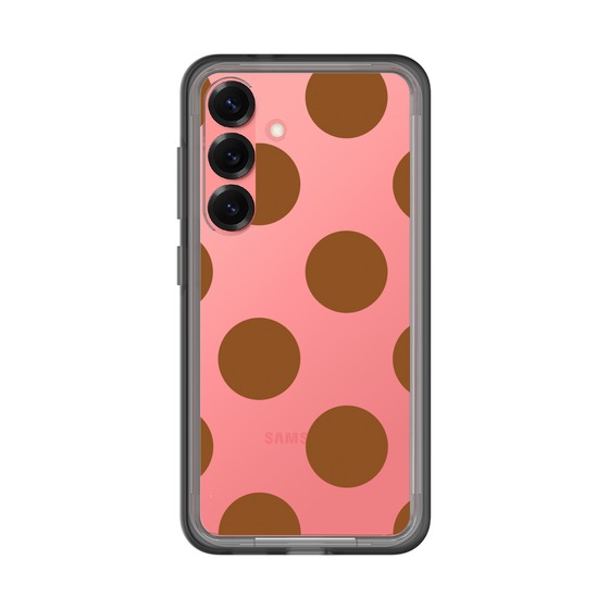 スリムプロテクションプレミアムケース［ シンプルドット - Brown ］