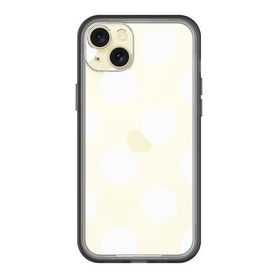 スリムプロテクションプレミアムケース［ シンプルドット - White ］