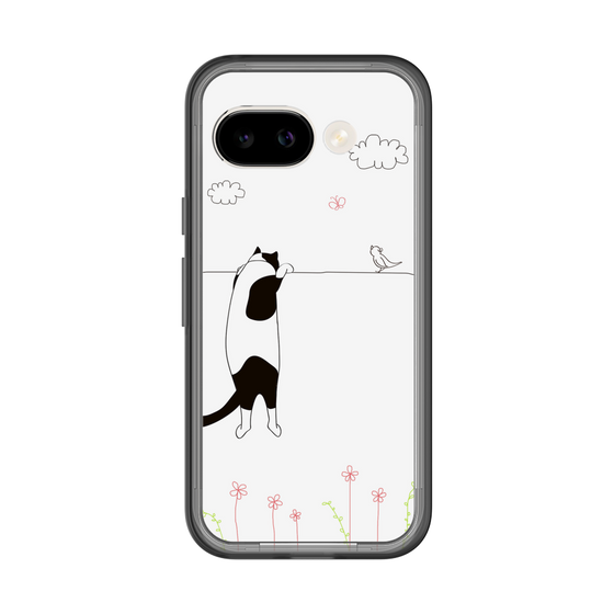 スリムプロテクションプレミアムケース［ 夢中に覗く三毛ねこ ］