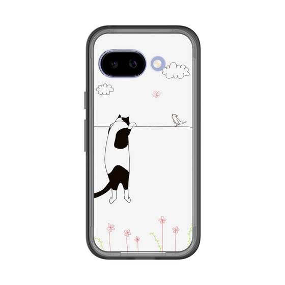 スリムプロテクションプレミアムケース［ 夢中に覗く三毛ねこ ］