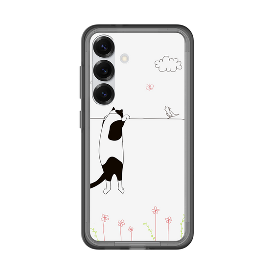 スリムプロテクションプレミアムケース［ 夢中に覗く三毛ねこ ］