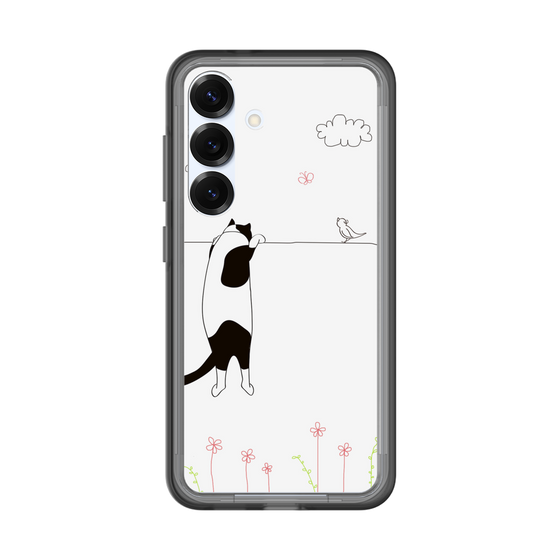 スリムプロテクションプレミアムケース［ 夢中に覗く三毛ねこ ］