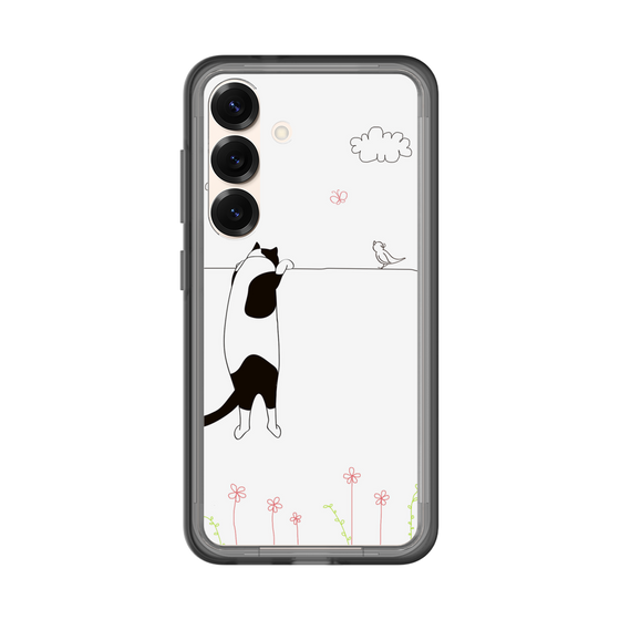 スリムプロテクションプレミアムケース［ 夢中に覗く三毛ねこ ］