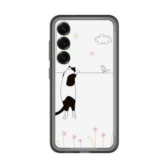 スリムプロテクションプレミアムケース［ 夢中に覗く三毛ねこ ］