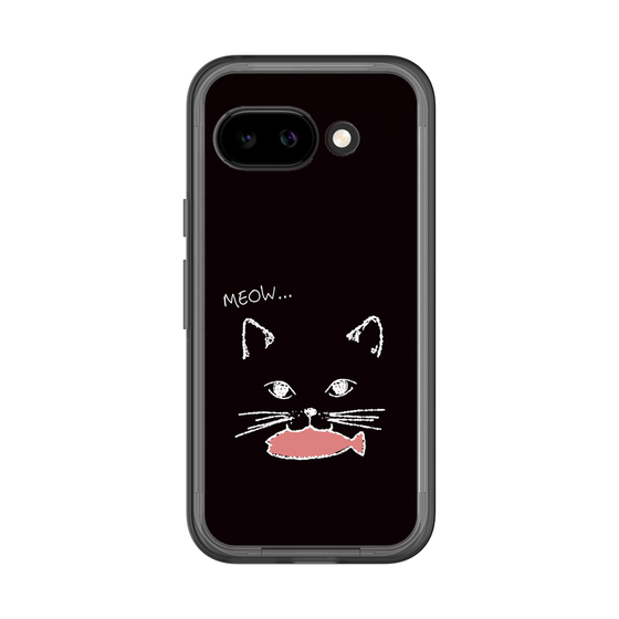 スリムプロテクションプレミアムケース［ 食いしん坊なねこ - Black ］