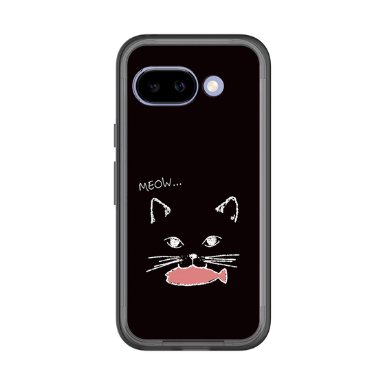 スリムプロテクションプレミアムケース［ 食いしん坊なねこ - Black ］