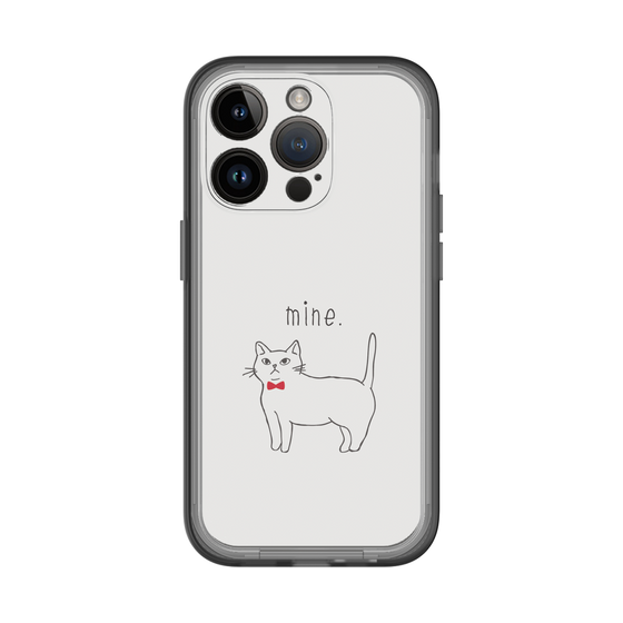 スリムプロテクションプレミアムケース［ 蝶ネクタイねこ - White ］