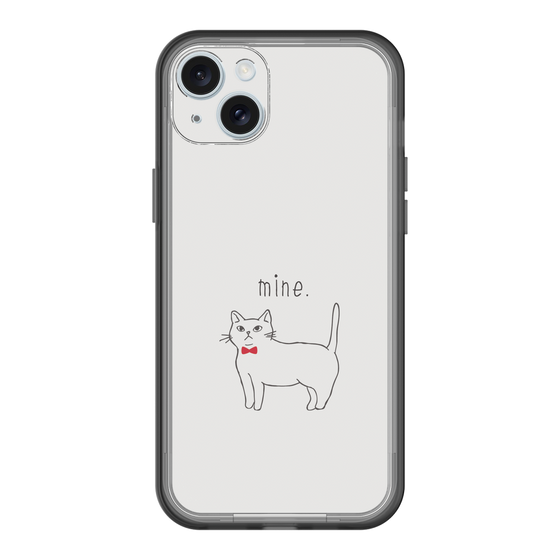 スリムプロテクションプレミアムケース［ 蝶ネクタイねこ - White ］