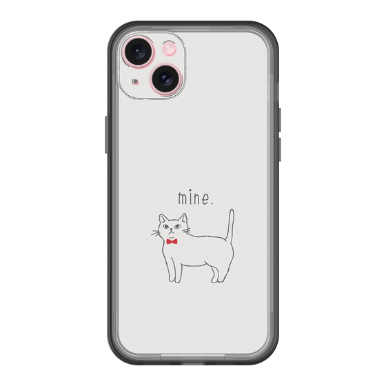 スリムプロテクションプレミアムケース［ 蝶ネクタイねこ - White ］