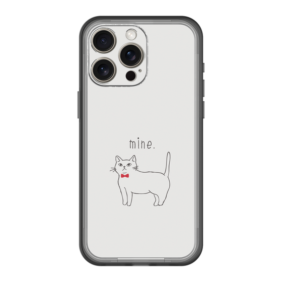 スリムプロテクションプレミアムケース［ 蝶ネクタイねこ - White ］