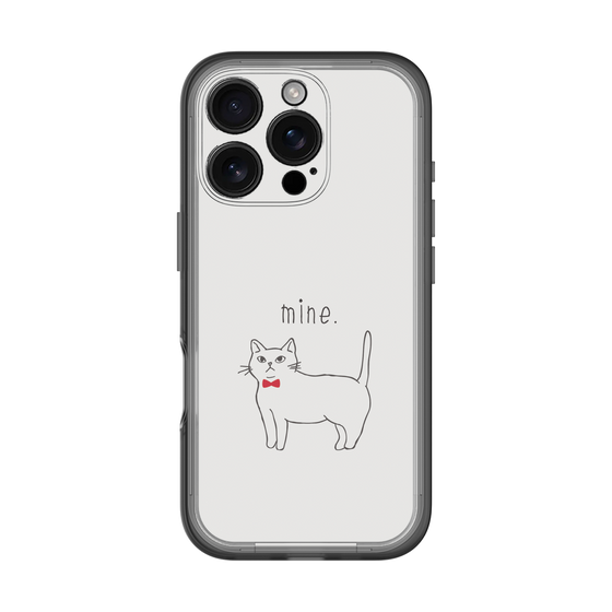 スリムプロテクションプレミアムケース［ 蝶ネクタイねこ - White ］