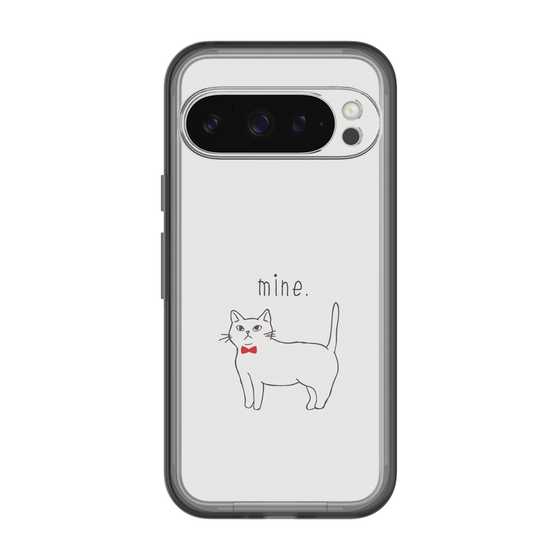 スリムプロテクションプレミアムケース［ 蝶ネクタイねこ - White ］