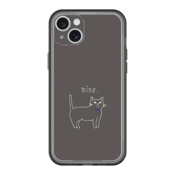 スリムプロテクションプレミアムケース［ 蝶ネクタイねこ - Black ］