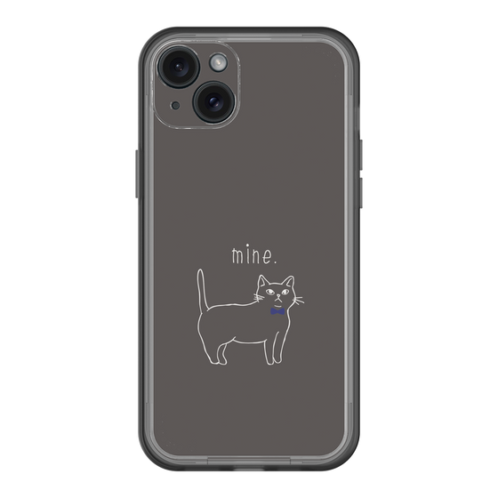 スリムプロテクションプレミアムケース［ 蝶ネクタイねこ - Black ］