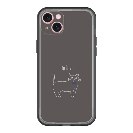スリムプロテクションプレミアムケース［ 蝶ネクタイねこ - Black ］