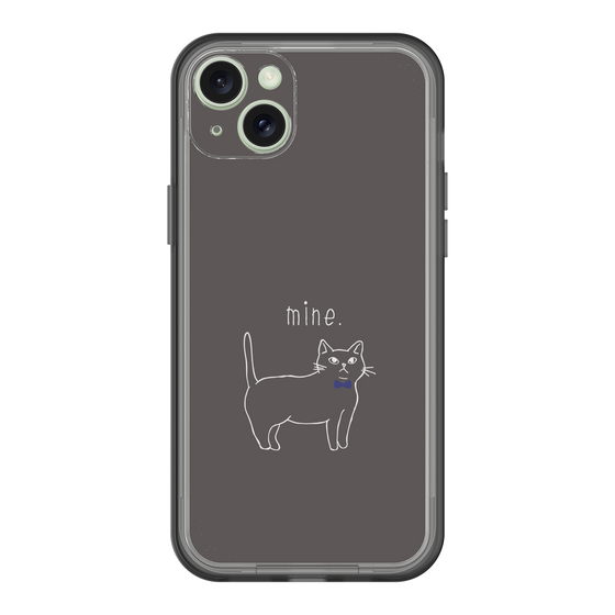 スリムプロテクションプレミアムケース［ 蝶ネクタイねこ - Black ］