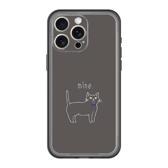 スリムプロテクションプレミアムケース［ 蝶ネクタイねこ - Black ］