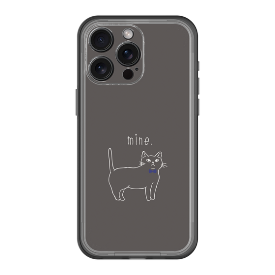 スリムプロテクションプレミアムケース［ 蝶ネクタイねこ - Black ］