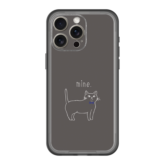 スリムプロテクションプレミアムケース［ 蝶ネクタイねこ - Black ］