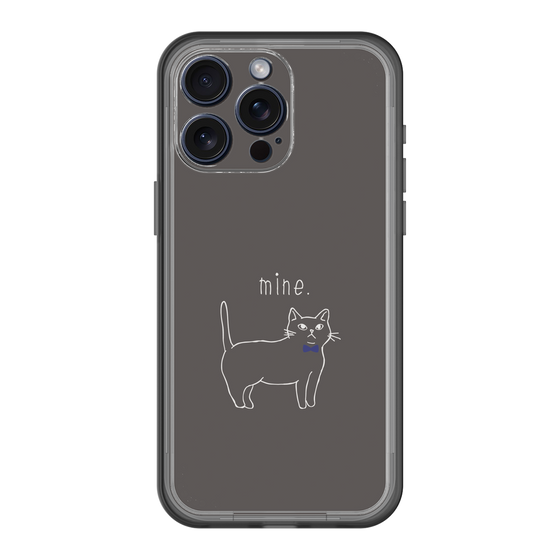 スリムプロテクションプレミアムケース［ 蝶ネクタイねこ - Black ］