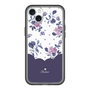スリムプロテクションプレミアムケース［ ツインドットフラワー - Navy ］