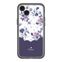 スリムプロテクションプレミアムケース［ ツインドットフラワー - Navy ］