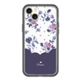 スリムプロテクションプレミアムケース［ ツインドットフラワー - Navy ］