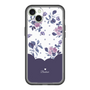 スリムプロテクションプレミアムケース［ ツインドットフラワー - Navy ］