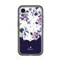 スリムプロテクションプレミアムケース［ ツインドットフラワー - Navy ］