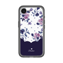 スリムプロテクションプレミアムケース［ ツインドットフラワー - Navy ］