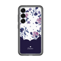 スリムプロテクションプレミアムケース［ ツインドットフラワー - Navy ］