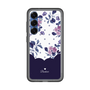 スリムプロテクションプレミアムケース［ ツインドットフラワー - Navy ］