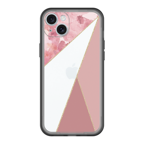 スリムプロテクションプレミアムケース［ マーブルトライアングルパレット - Pink ］