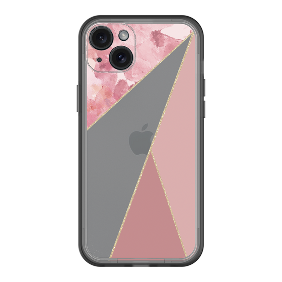スリムプロテクションプレミアムケース［ マーブルトライアングルパレット - Pink ］