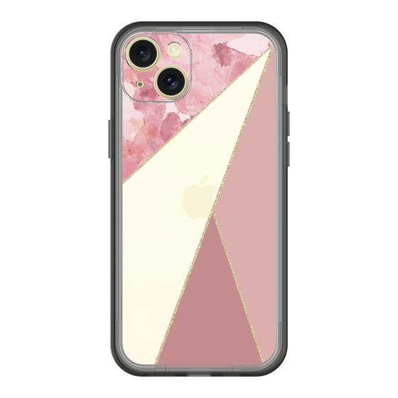 スリムプロテクションプレミアムケース［ マーブルトライアングルパレット - Pink ］