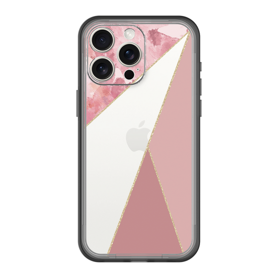 スリムプロテクションプレミアムケース［ マーブルトライアングルパレット - Pink ］