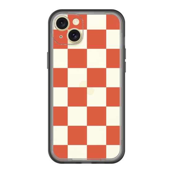 スリムプロテクションプレミアムケース［ 市松模様 - Red ］