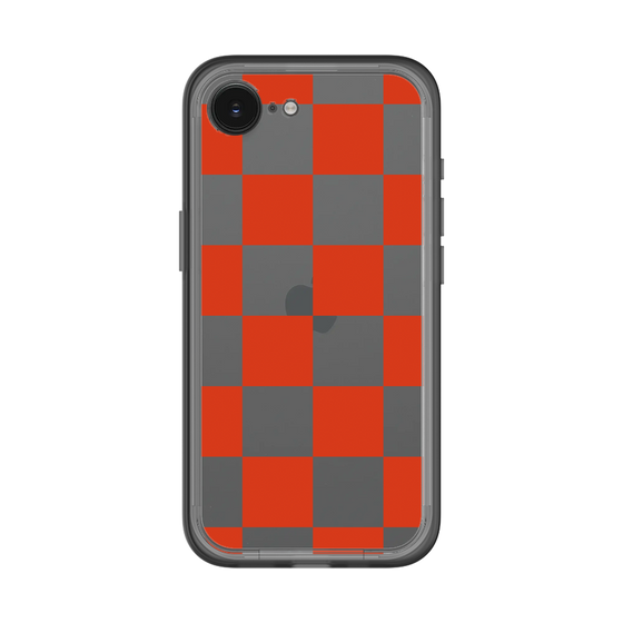 スリムプロテクションプレミアムケース［ 市松模様 - Red ］